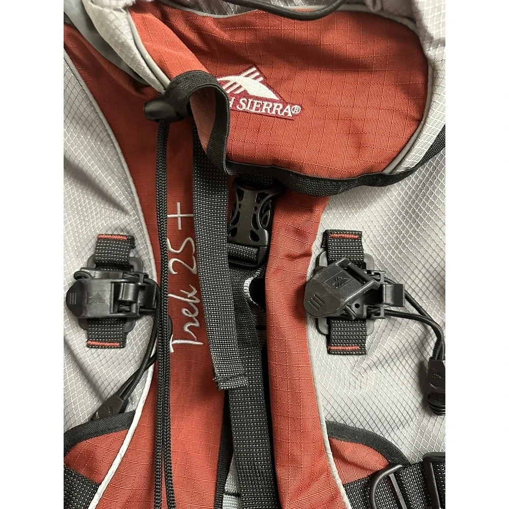High Sierra Hiking Backpack Trek 25+ Orange Gray Outdoor Climbing Bag